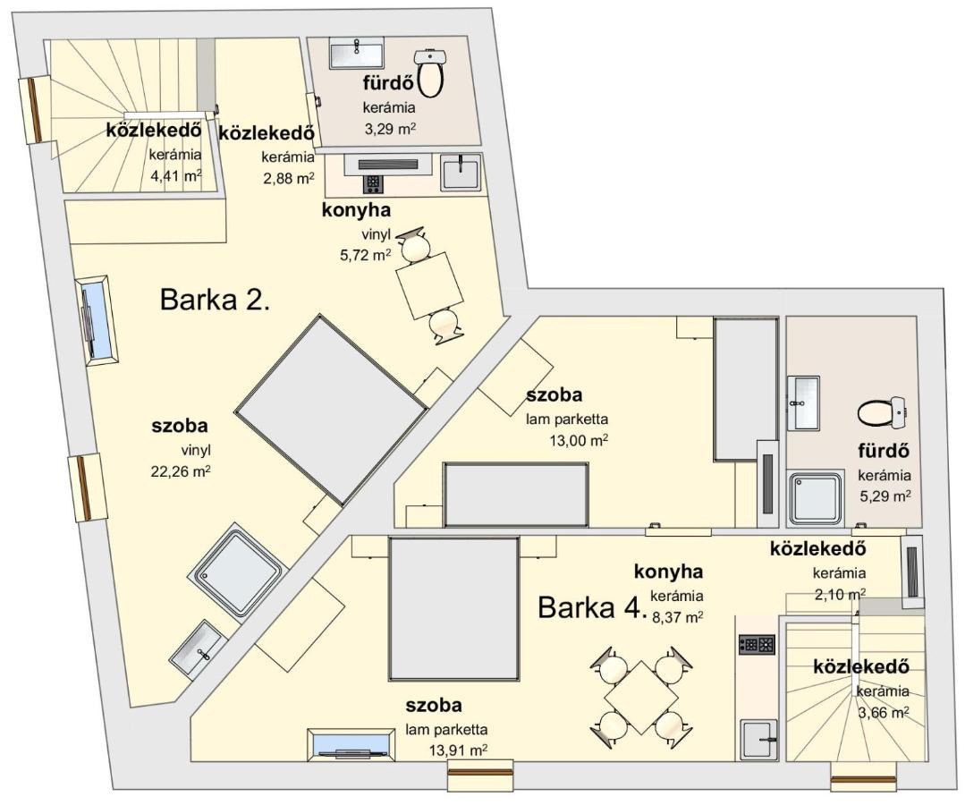 Barka Apartman Eger Exteriör bild